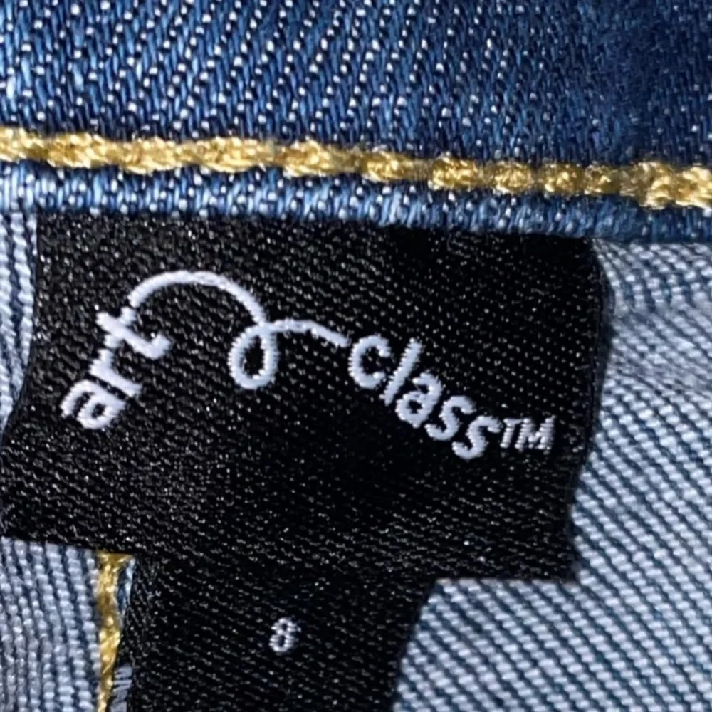 ART CLASS Girl's Dark Wash Distressed Skinny Jeans Size 8